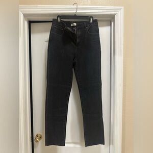 Madewell The Perfect Summer Jean • Size 28 • Black Wash, Raw Hem — NWT